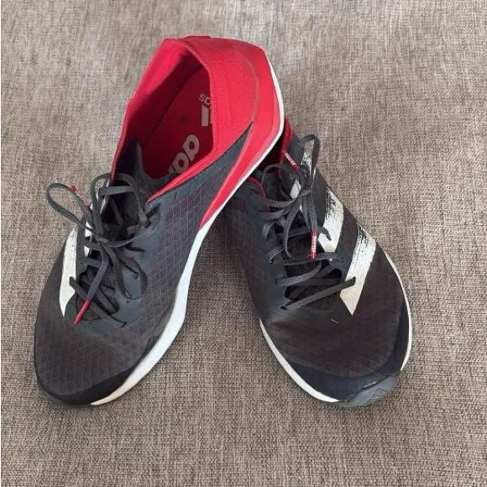 Adidas Men's Black and Red Athletic Shoes